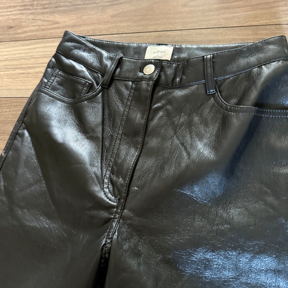 Wilfred The Melina Pant | Black Vegan Leather | Size 4 - Picture 6 of 9